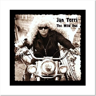 Jan Terri With Motorcycle Posters and Art